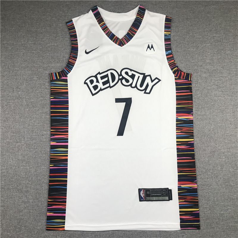 Men Brooklyn Nets #7 Durant White City Edition 2021 Game Nike NBA Jersey